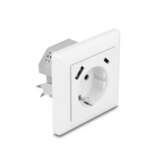   Delock Konnektor két USB töltő csatlakozóval, 1 db. A-típusú USB és 1 db. USB Type-C  PD 3.0-val, 18 W (11499)