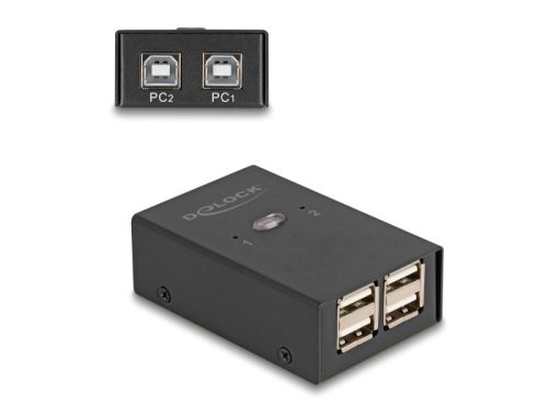 Delock USB 2.0 kapcsoló 2 PC - 4 eszköz