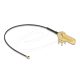 Delock Antenna kábel SMA 90  PCB anya válaszfali csatlakozóval apa I-PEX Inc., MHF  I-dugó 1.13 15 cm menethossz 15 mm