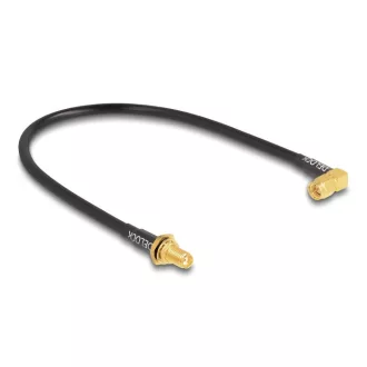   Delock Antennakábel fröccsenésbiztos SMA anya válaszfal SMA apához, 90 , RG-58, 30 cm (12110)