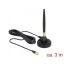 Delock GSM antenna SMA-dugó 3 dBi irányítatlan, rögzített, mágneses talppal és csatlakozókábellel (R (12421)
