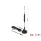 Delock GSM antenna SMA-dugó 3,5 dBi irányítatlan, rögzített, mágneses talppal és csatlakozókábellel (12423)