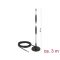Delock LTE antenna SMA-dugó 7 dBi irányítatlan, rögzített, mágneses talppal és csatlakozókábellel (R (12428)