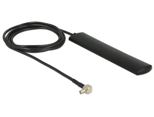 Delock LTE antenna TS-9 dugó 3 dBi mindenirányú fix fekete öntapadós rögzítéssel (12479)