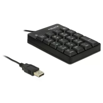   Delock USB numerikus billentyűzet 19 billentyűvel (fekete) (12481)