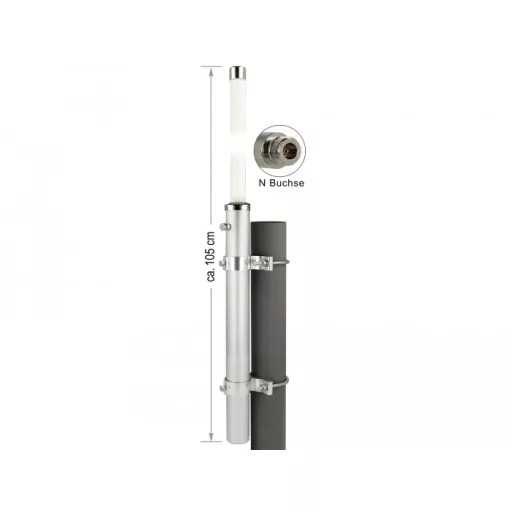 Delock GSM UMTS N Jack 7 dBi 75,6 cm-es mindenirányú, fix falra,oszlopra szerelhető fehér külső (12500)