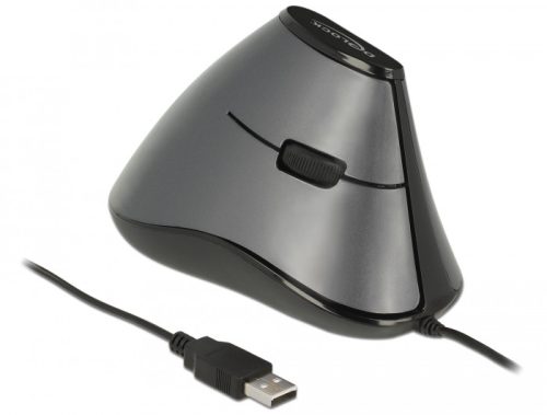 Delock 5 gombos, ergonomikus, függoleges optikai USB egér (12527)