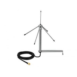   Delock 433 MHz Antenna SMA-dugó 3 dBi mindenirányban rögzítheto, csatlakozó kábellel (RG-58, 3 m), f (12565)