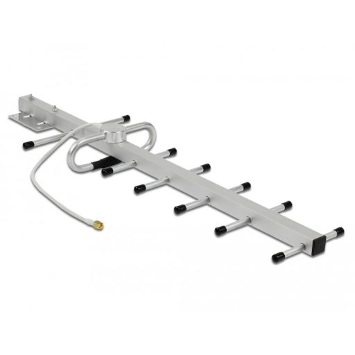Delock LPWAN 806 - 896 MHz Yagi antenna SMA-dugó 10 dBi irányított, rögzített, kültéri fali és állít (12569)