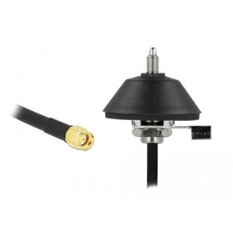   Delock Antenna talapzat M6 csatlakozó kábellel RG-58 C/U 3 m SMA dugóval fekete (12589)