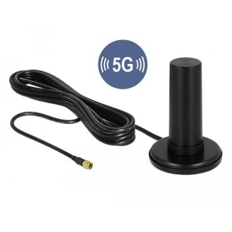   Delock 5G LTE antenna SMA-dugó 0 - 3 dBi irányítatlan, rögzített, mágneses talppal és csatlakozókábe (12590)