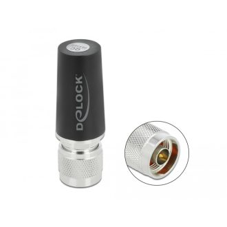   Delock Antenna LTE N csatlakozó 3 dBi omnidirekcionális merev fekete csavaros kültéri antenna LTE N (12604)