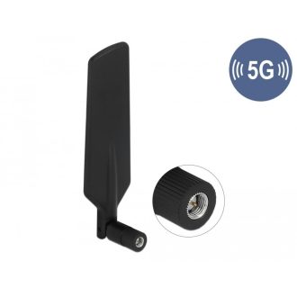   Delock 5G LTE antenna SMA-dugó -1 - 3 dBi mindenirányú, elforgatható, dönthető csatlakozással (feket (12606)