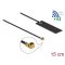 Delock WLAN 802.11 ac/ax/a/h/b/g/n Antenna, MHF  I csatlakozódugó, 2 - 4 dBi, 15 cm-es NYÁK-lap, bel (12608)
