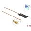 Delock WLAN 802.11 ac/ax/a/h/b/g/n Antenna, MHF  I csatlakozódugó, 0,5 - 1,2 dBi, RG-178 1 m-es NYÁK (12609)