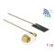 Delock WLAN 802.11 ac/ax/a/h/b/g/n Antenna, SMA csatlakozódugó, 0,5 - 1,2 dBi, RG-178 1 m-es NYÁK-la (12610)