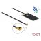 Delock WLAN 802.11 ac/ax/a/h/b/g/n Antenna, MHF  I csatlakozódugó, 2,7 - 3,0 dBi, 1.13 15 cm-es NYÁK (12611)