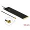 Delock LTE Antenna, MHF  I csatlakozódugó, 1,9 - 3,9 dBi, 1.13 15 cm-es NYÁK-lap, belso öntapadós (12612)