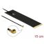 Delock LTE Antenna, MHF  I csatlakozódugó, 1,9 - 3,9 dBi, 1.13 15 cm-es NYÁK-lap, belso öntapadós (12612)