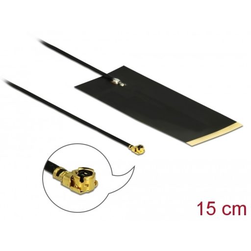Delock LPWAN antenna MHF  I dugó -2,63 dBi 1,13 15 cm FPC belső öntapadós (12615)