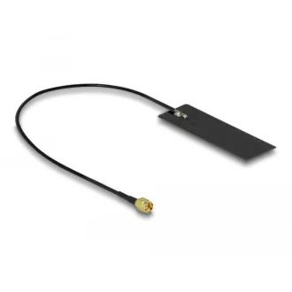   Delock WLAN WiFi 6 802.11 ac/ax/a/h/b/g/n Antenna, RP-SMA csatlakozódugó, 2 - 4 dBi, 15 cm-es NYÁK-lap, belső öntapadós (12649)
