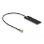 Delock WLAN WiFi 6 802.11 ac/ax/a/h/b/g/n Antenna, RP-SMA csatlakozódugó, 2 - 4 dBi, 15 cm-es NYÁK-lap, belső öntapadós (12649)