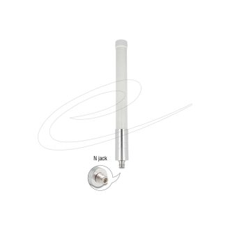  Delock 4G / WiFi 2,4 GHz N irányított antenna (anya) 3 dBi 33,3 cm omnidirekcionális rögzített teljesítménnyel kültéri fali és állított elhelyezésre fehér (12653)