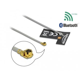   Delock WLAN 802.11 b/g/n Antenna, MHF  I csatlakozódugó, 2 dBi, 1.13 10 cm-es NYÁK-lap, belső öntapa (12693)