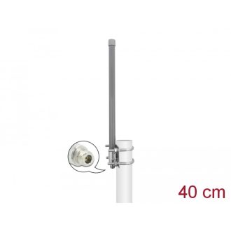   Delock 433 MHz antenna N-hüvely 2 dBi 40 cm irányítatlan, rögzített, kültéri, szürke (12695)