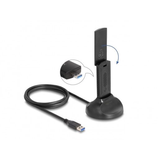 Delock Wi-Fi 6 duális Band WLAN USB adapter AX1800 (1201 + 574 Mbps) (12771)