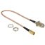 Delock Antennakábel F jack válaszfal > SMB dugó RG-316 25 cm (13024)
