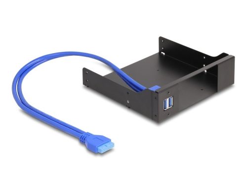 Delock 5.25  fém beszerelési keret USB 5 Gbps Hub-bal Slim Bay Mobile Rack-hez (18006)