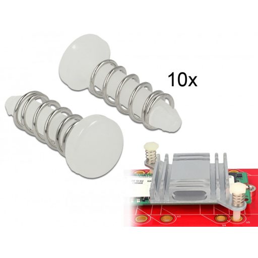 Delock Rúgós, hutoborda rögzíto szegecs 10 darabos készlet fehér (18272)