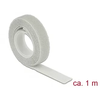   Delock Hurkolható rögzítők, 1 m x 13 mm (H x Sz) tekercs, szürke (18274)