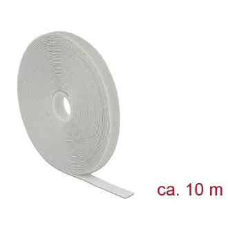   Delock Hurkolható rögzítők, 10 m x 13 mm (H x Sz) tekercs, szürke (18277)