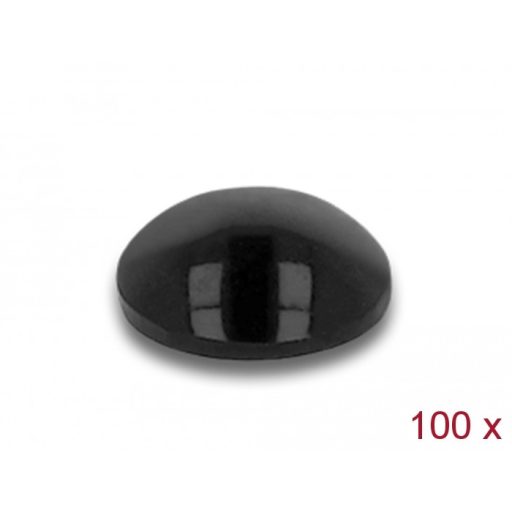 Delock Gumi alátét öntapadós 5 x 2 mm 100 db. fekete (18306)