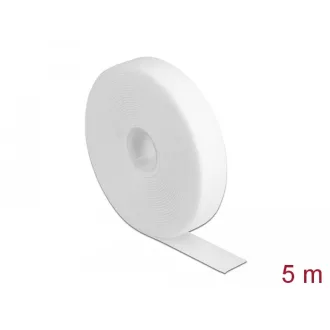   Delock Velcro fehér ragasztó szalag guriga Hx 5 m x Sz 20 mm (18381)