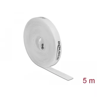   Delock Velcro fehér ragasztó szalag guriga Hx 5 m x Sz 15 mm (18387)