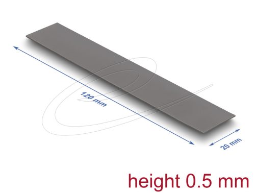 Delock Hővezető párna 120 x 20 x 0,5 mm M.2 modulokhoz 3,2 W/mK   alacsony olaj szivárgás