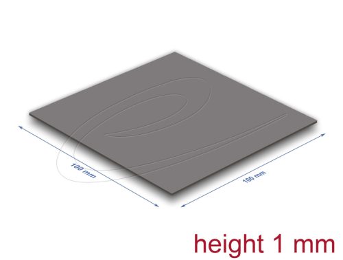 Delock Hővezető párna 100 x 100 x 1 mm M.2 modulokhoz 3,2 W/mK   alacsony olaj szivárgás