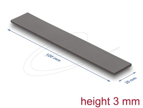 Delock Hővezető párna 120 x 20 x 3 mm M.2 modulokhoz 3,0 W/mK