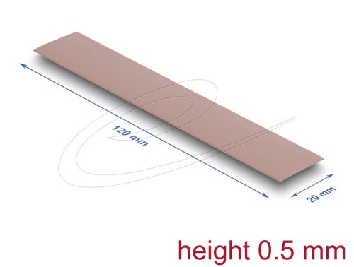 Delock Hővezető párna 120 x 20 x 0,5 mm M.2 modulokhoz 3,0 W/mK   nem szilikon anyagú