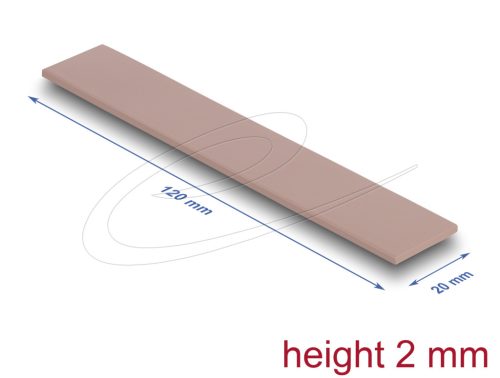 Delock Hővezető párna 120 x 20 x 2 mm M.2 modulokhoz 3,0 W/mK   nem szilikon anyagú