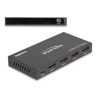   Delock HDMI kapcsoló 3 x HDMI bemenet - 1 x HDMI kimenet 8K 60 Hz (18603)