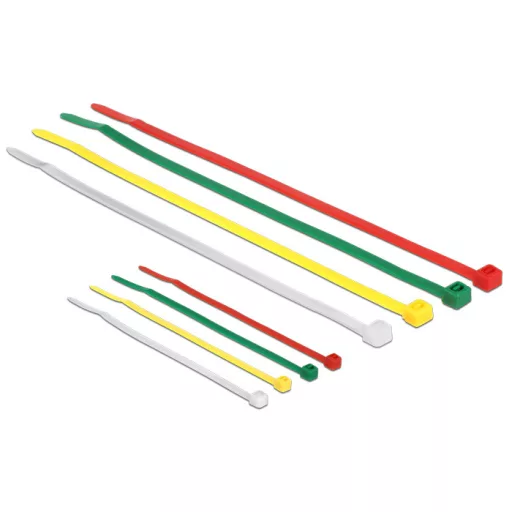 Delock színes kábelkötözők, 100 x 2.5 mm + 200 x 3.6 mm 200 darab (18628)