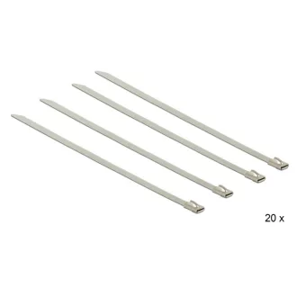  Delock Rozsdamentes acél kábelkötegelők, 150 x 4,6 mm (H x Sz), 20 darab (18630)