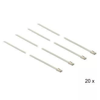   Delock Rozsdamentes acél kábelkötegelők, 350 x 4,6 mm (H x Sz), 20 darab (18632)