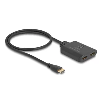   Delock HDMI kapcsoló 2 x HDMI bemenet - 1 x HDMI kimenet 8K 60 Hz, integrált kábellel 50 cm (18645)