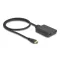 Delock HDMI kapcsoló 2 x HDMI bemenet - 1 x HDMI kimenet 8K 60 Hz, integrált kábellel 50 cm (18645)