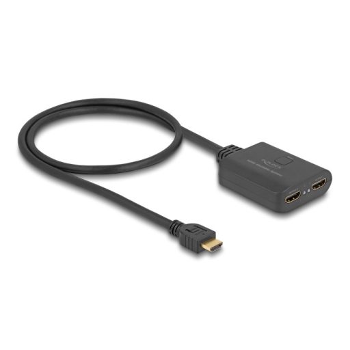 Delock HDMI elosztó 1 x HDMI megoszlik 2 x HDMI-vé, 4K 60 Hz kimenettel és downscalerrel (18650)